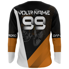 Maxcorners Motocross Racing Jersey Upf30+ Dirt Bike Shirt Orange Motorcycle Off-Road Shirt MT2709