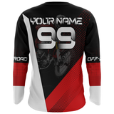 Maxcorners Motocross Racing Jersey Upf30+ Dirt Bike Shirt Red Motorcycle Off-Road Shirt MT2709