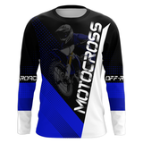 Maxcorners Motocross Racing Jersey Upf30+ Dirt Bike Shirt Blue Motorcycle Off-Road Shirt MT2709