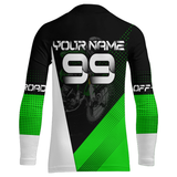 Maxcorners Motocross Racing Jersey Upf30+ Dirt Bike Shirt Green Motorcycle Off-Road Shirt MT2709