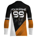 Maxcorners Motocross Jersey Men Women Kid Dirt Bike Orange Off-Road Shirt Upf30+ MX Racing Jersey MT2709