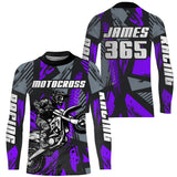 Maxcorners Purple Motocross Jersey Custom Dirt Bike Motorcycle Racing Shirt For Kid Men Women MT2709