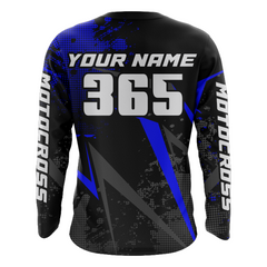 Maxcorners Motocross Racing Jersey Men Women Kid Upf30+ Dirt Bike Shirt Youth Adult Off-Road Navy Blue MT2709