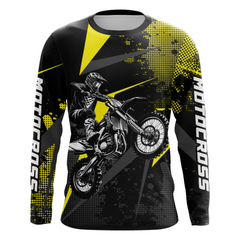 Maxcorners Motocross Racing Jersey Men Women Kid Upf30+ Dirt Bike Shirt Youth Adult Off-Road Yellow MT2709