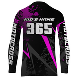 Maxcorners Motocross Racing Jersey Men Women Kid Upf30+ Dirt Bike Shirt Youth Adult Off-Road Purple MT2709