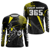 Maxcorners Motocross Racing Jersey Men Women Kid Upf30+ Dirt Bike Shirt Youth Adult Off-Road Yellow MT2709
