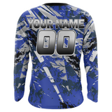 Maxcorners ATV Motocross Racing Jersey Blue Upf30+ ATV Quad Bike Jersey Off-road Men Kid Women MT2809