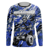 Maxcorners ATV Motocross Racing Jersey Blue Upf30+ ATV Quad Bike Jersey Off-road Men Kid Women MT2809