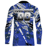 Maxcorners ATV Motocross Racing Jersey Blue Upf30+ ATV Quad Bike Jersey Off-road Men Kid Women MT2809