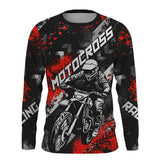 Maxcorners Red Motocross Racing Jersey Men Kid Women Upf30+ Dirt Bike Shirt MX Off-Road Jersey XM247 MT2809