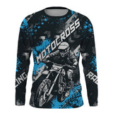 Maxcorners Blue Motocross Racing Jersey Men Kid Women Upf30+ Dirt Bike Shirt MX Off-Road Jersey XM247 MT2809
