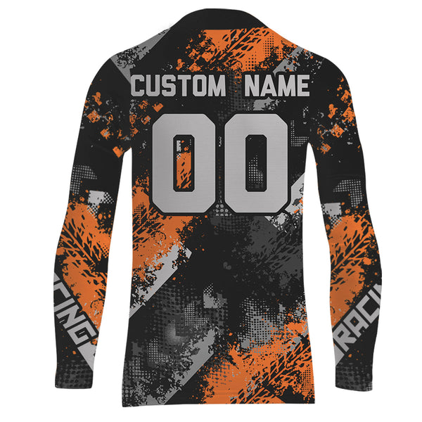 Maxcorners Orange Motocross Racing Jersey Men Kid Women Upf30+ Dirt Bike Shirt MX Off-Road Jersey XM247 MT2809