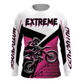 Maxcorners Pink Motocross Jersey Upf30+ Dirt Bike Racing Shirt Women & Girl Off-Road Jersey XM272 MT2809