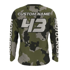 Maxcorners Camo ATV Motocross Racing Jersey Upf30+ Quad Bike Jersey Men Kid Women ATV Riding MT2809