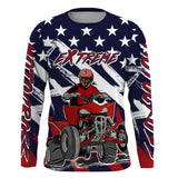 Maxcorners ATV Motocross Racing Jersey American Flag Upf30+ Youth Quad Bike Shirt Men Kid Off-Road MT2809