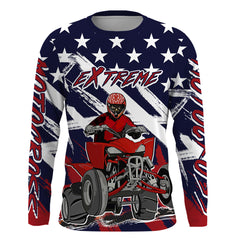 Maxcorners ATV Motocross Racing Jersey American Flag Upf30+ Youth Quad Bike Shirt Men Kid Off-Road MT2809