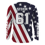 Maxcorners ATV Motocross Jersey American Flag Upf30+ Quad Bike Racing Jersey Men Women Kid MT2809