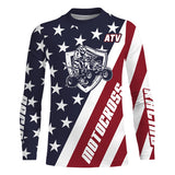 Maxcorners ATV Motocross Jersey American Flag Upf30+ Quad Bike Racing Jersey Men Women Kid MT2809