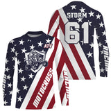Maxcorners ATV Motocross Jersey American Flag Upf30+ Quad Bike Racing Jersey Men Women Kid MT2809
