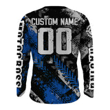 Maxcorners Motocross Racing Jersey Blue Upf30+ Dirt Bike Shirt Men Women Kid Off-road Riding Jersey MT2809