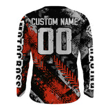 Maxcorners Motocross Racing Jersey Red Upf30+ Dirt Bike Shirt Men Women Kid Off-road Riding Jersey MT2809