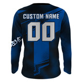 Maxcorners ATV Motocross Jersey Blue Upf30+ Quad Bike ATV Racing Jersey Men Women Kid ATV Shirt MT2809