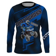Maxcorners ATV Motocross Jersey Blue Upf30+ Quad Bike ATV Racing Jersey Men Women Kid ATV Shirt MT2809