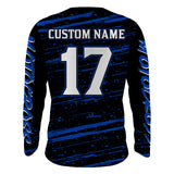 Maxcorners Motocross Racing Jersey Blue Upf30+ Dirt Bike Off-road MX Shirt Men Kid Women XM186 MT2809