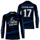 Maxcorners Motocross Racing Jersey Blue Upf30+ Dirt Bike Off-road MX Shirt Men Kid Women XM186 MT2809
