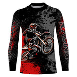 Maxcorners Motocross Racing Jersey Red Upf30+ Dirt Bike Shirt Kid Women Men Off-road Jersey XM263 MT2809