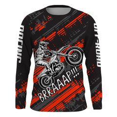 Maxcorners Kid Men Motocross Jersey Personalized Upf30+ Red Dirt Bike Shirt MX Racing Jersey XM231 MT2809