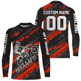 Maxcorners Kid Men Motocross Jersey Personalized Upf30+ Red Dirt Bike Shirt MX Racing Jersey XM231 MT2809