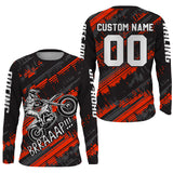 Maxcorners Kid Men Motocross Jersey Personalized Upf30+ Red Dirt Bike Shirt MX Racing Jersey XM231 MT2809