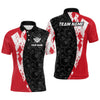 Maxcorners Red 8 Ball Billiard Shirts for Men Billiard Team Shirts Billiard League for Polo & 1/4 Zipper LM0412