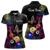 Maxcorners Custom Butterfiles Ball Billiard Shirts for Men Billiard Team Jerseys Polo & 1/4 Zip Shirts LM2206