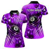 Maxcorners Purple Billiard Shirt 8 Ball Personalized Billiard Jersey For Men Billiard Gifts For Men Team Polo & 1/4 Zip