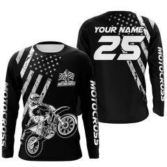 Maxcorners Custom Dirt Bike Jersey Patriotic Motocross Jersey Upf30+ Mens Women Motocross Shirt| MT2709