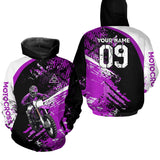 Maxcorners Adult&Kid Custom Motocross Jersey Purple UPF30+ MX Racing Biker Off-road Dirt Bike Racewear| MT2809