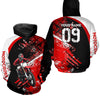 Maxcorners Adult&Kid Custom Motocross Jersey Red UPF30+ MX Racing Biker Off-road Dirt Bike Racewear| MT2809