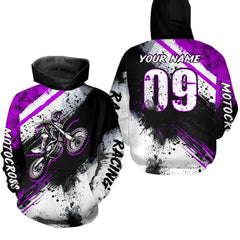 Maxcorners Adult purple custom dirt bike jersey Motocross jersey upf30+ mens women Motocross Shirt| MT2709