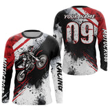 Maxcorners Adult red custom dirt bike jersey Motocross jersey upf30+ mens women Motocross Shirt| MT2709