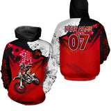 Maxcorners Custom Motocross Jersey Red Dirt Bike Clothes Upf30+ Mens Women Motorcycle Jersey| MT2709