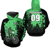Maxcorners Custom Green Motocross Jersey for Men Women Upf30+ Dirt Bike Shirt Motorcycle Jersey| MT2709