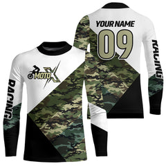 Maxcorners Custom Dirt Bike Jersey Camo Motocross Jersey Upf30+ Mens Women Racing Shirt| MT2809