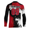Maxcorners Adult&Kid Red Custom Motocross Jersey UPF30+ MX Racing Dirt Bike Racewear| MT2809