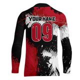 Maxcorners Adult&Kid Red Custom Motocross Jersey UPF30+ MX Racing Dirt Bike Racewear| MT2809