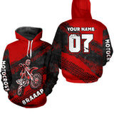 Maxcorners Custom Motocross Jersey Red Mens Women Upf30+ Dirt Bike Jersey Racing Shirt| MT2709