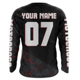 Maxcorners Motocross Jersey Upf30+ Custom Dirt Bike Jersey Mens Women Off-Road Jersey Adult&Kid MT2809 Red