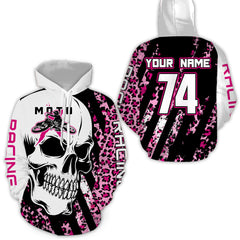 Maxcorners Custom Dirt Bike Hoodie Skull Motocross Jersey Mens Women Youth Motorcycle Hoodie LM2809