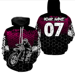 Maxcorners Pink Motocross Jersey Upf30+ Custom Dirt Bike Jersey Mens Women Off-Road Jersey Adult&Kid| MT2709